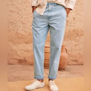 Men’s European XL Octobre Editions light wash jeans